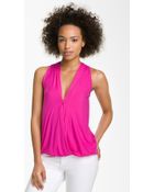Ella Moss Girls Best Friend Draped Faux Wrap Tank - Lyst