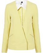 Topshop Coord Collarless Blazer - Lyst