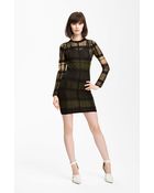 Alexander Wang Trompe Loeil Plaid Dress - Lyst