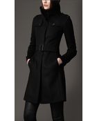 Burberry Virgin Wool Fitted Coat - Lyst