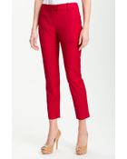 Theory Sienna Wool Stretch Slim Leg Ankle Pants - Lyst