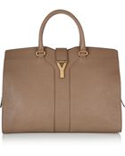 Saint Laurent Cabas Chyc Large Leather Tote - Lyst