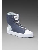 Adidas Slvr High Top Lace Sneakers - Lyst