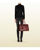Gucci Duilio Brogue Leather Tote - Lyst