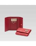 Gucci Heartshaped Interlocking G Key Case - Lyst