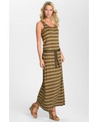 MICHAEL Michael Kors Stripe Jersey Maxi Dress - Lyst