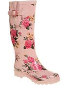 Office Nutty Knee Welly Peach Flrl Rbr - Lyst