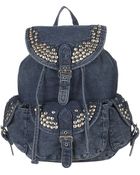 Topshop Studded Denim Backpack - Lyst