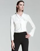 Armani Satin Blouse - Lyst