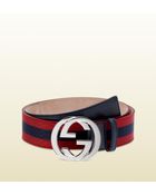 Gucci Belt with Interlocking G Buckle - Lyst