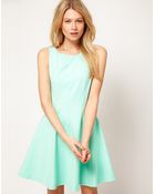Oasis Oasis Cut Out Back Fit Flare Dress - Lyst