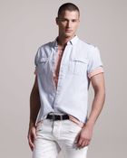 Balmain Shortsleeve Military Shirt - Lyst