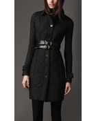 Burberry Long Quilted Trench Coat - Lyst