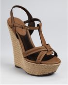Burberry Spring Leather Tweed Espadrille - Lyst