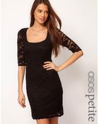 ASOS Collection Asos Petite Half Sleeve Lace Dress - Lyst