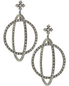 Cz By Kenneth Jay Lane Double Circle Drop Earrings - Lyst