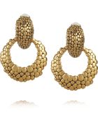 Oscar de la Renta 24karat Goldplated Hoop Clip Earrings - Lyst
