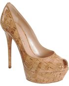 Casadei Peep Toe Pump - Lyst