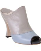 Miu Miu Peep Toe Mule - Lyst