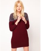See By Chloé Knitted Dress With Twisted Yarn Panel - Lyst