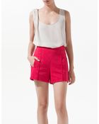 Zara Top with Gathered Shoulder - Lyst