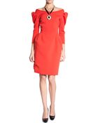 Lanvin Puff Sleeve Dress - Lyst