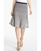 BCBGMAXAZRIA Stripe Sweater Skirt - Lyst