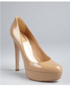 Dior Beige Patent Leather Miss Dior Platform Pumps - Lyst