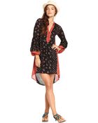 Free People Three-Quarter Floral-Print Dress - Lyst