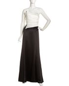 Laundry By Shelli Segal Folded Bodice Gown Blackwhite - Lyst