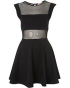 Topshop Bust Panel Skater Dress - Lyst