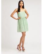 Alice + Olivia Tracy Embellished Silk Dress - Lyst
