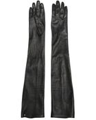 Lanvin Nappa Leather Long Gloves - Lyst