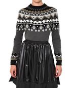 Proenza Schouler Wool Cashmere Intarsia Knit Sweater - Lyst
