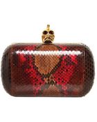 Alexander McQueen Punk Baroque Skull Python Box Clutch - Lyst