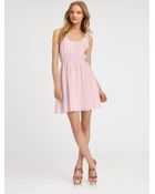 Alice + Olivia Jayme Silk Trapeze Dress - Lyst