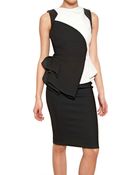 Antonio Berardi Nappa Bicolor Stretch Rayon Cady Dress - Lyst