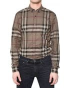 Burberry Brit Checked Cotton Twill Shirt - Lyst