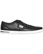 Dolce & Gabbana Perforated Nappa Finish Leather Sneakers - Lyst