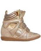 Isabel Marant 80mm Bird Metallic Leather Sneakers - Lyst