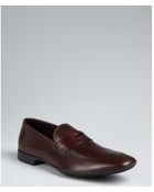 Prada Prada Sport Brown Leather Classic Penny Loafers - Lyst