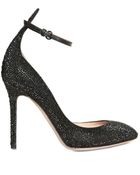 Valentino 100mm Calf Suede Crystals Pumps - Lyst