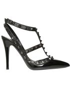 Valentino 100mm Rock Stud So Noir Patent Pumps - Lyst