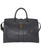 Saint Laurent Large Cabas Chyc Soft Leather Top Handle - Lyst