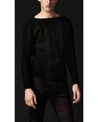Burberry Prorsum Aran Knit Wool Sweater - Lyst