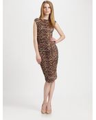 Catherine Malandrino Ruched Boat Neck Dress - Lyst