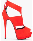 Giuseppe Zanotti Red Suede Sharon Pumps - Lyst