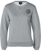 McQ by Alexander McQueen Grey Embroidered Sweater - Lyst