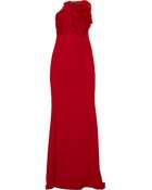 Marchesa Ruffled Silkcrepe Gown - Lyst