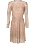 Valentino Handembellished Dress with Lace Inserts - Lyst